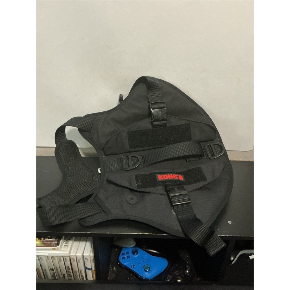 KONG Black Tactical Dog Harness XL Adjustable Padded Mesh